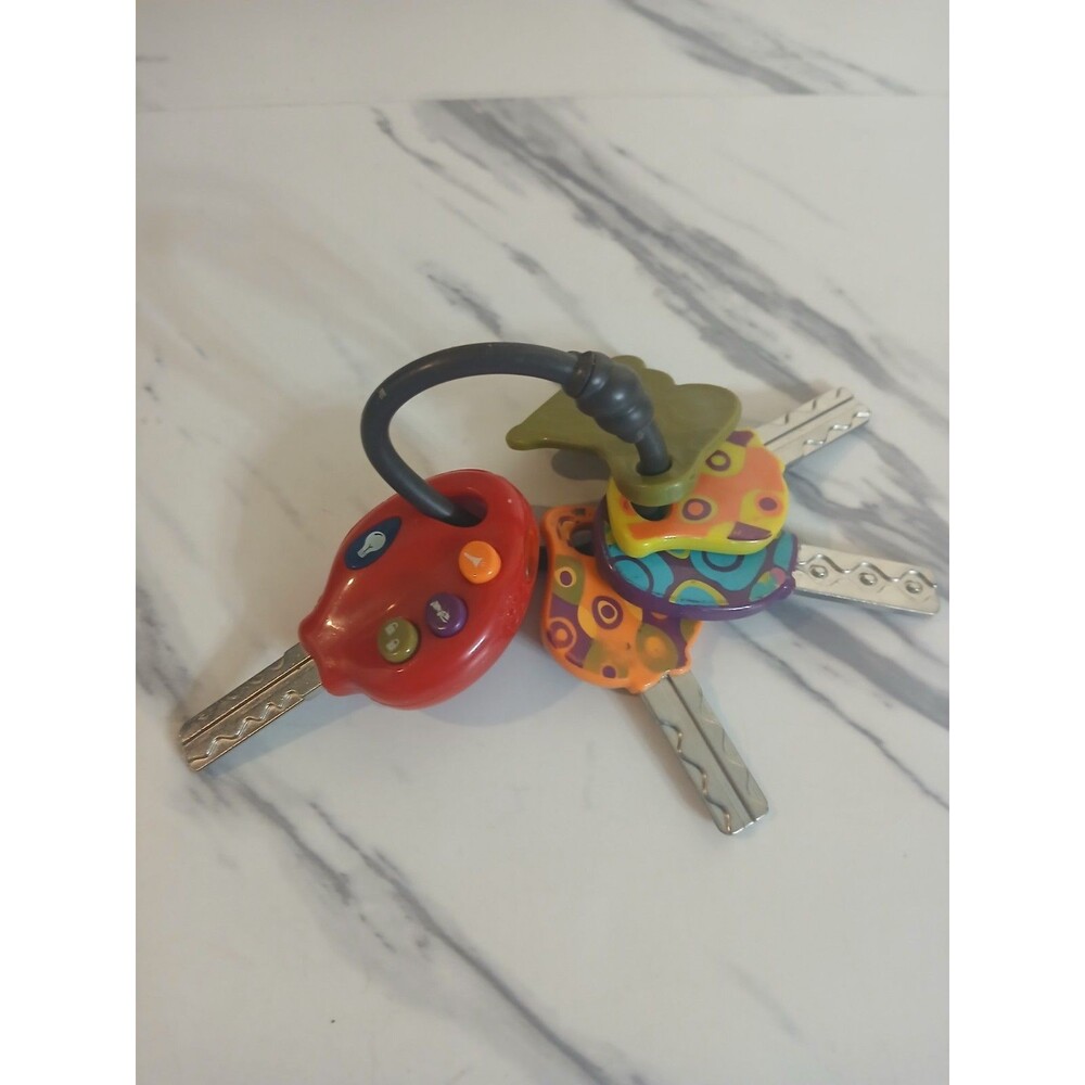 B Toys LucKeys Baby Pretend Play Keys Car Sound / Light Toy Plastic Metal WORKS